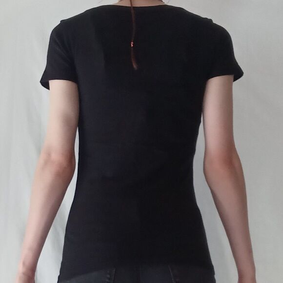 The Twilight Zone Tower Of Terror Fitted V-Neck Cotton T-Shirt - Picture 2 of 12